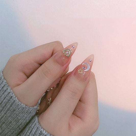 Women's Fashion Heart Gem Nail Rhinestone Set