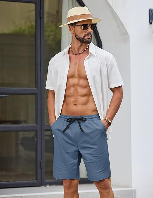 Mens Casual Shorts Cotton