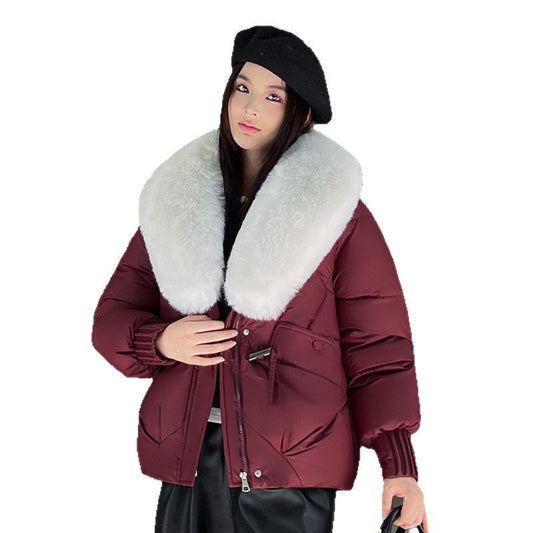 Straight Fit Thickened Cotton Winter Coat