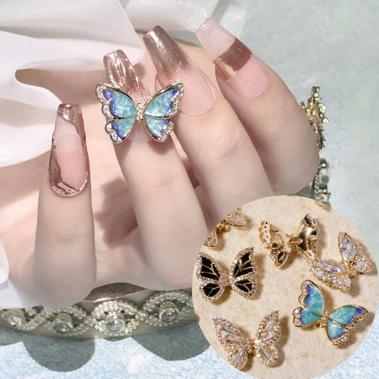 Moving Smart Butterfly Nail Decoration Charms