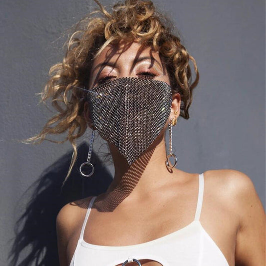 Sparkling Rhinestone Trend Face Mask