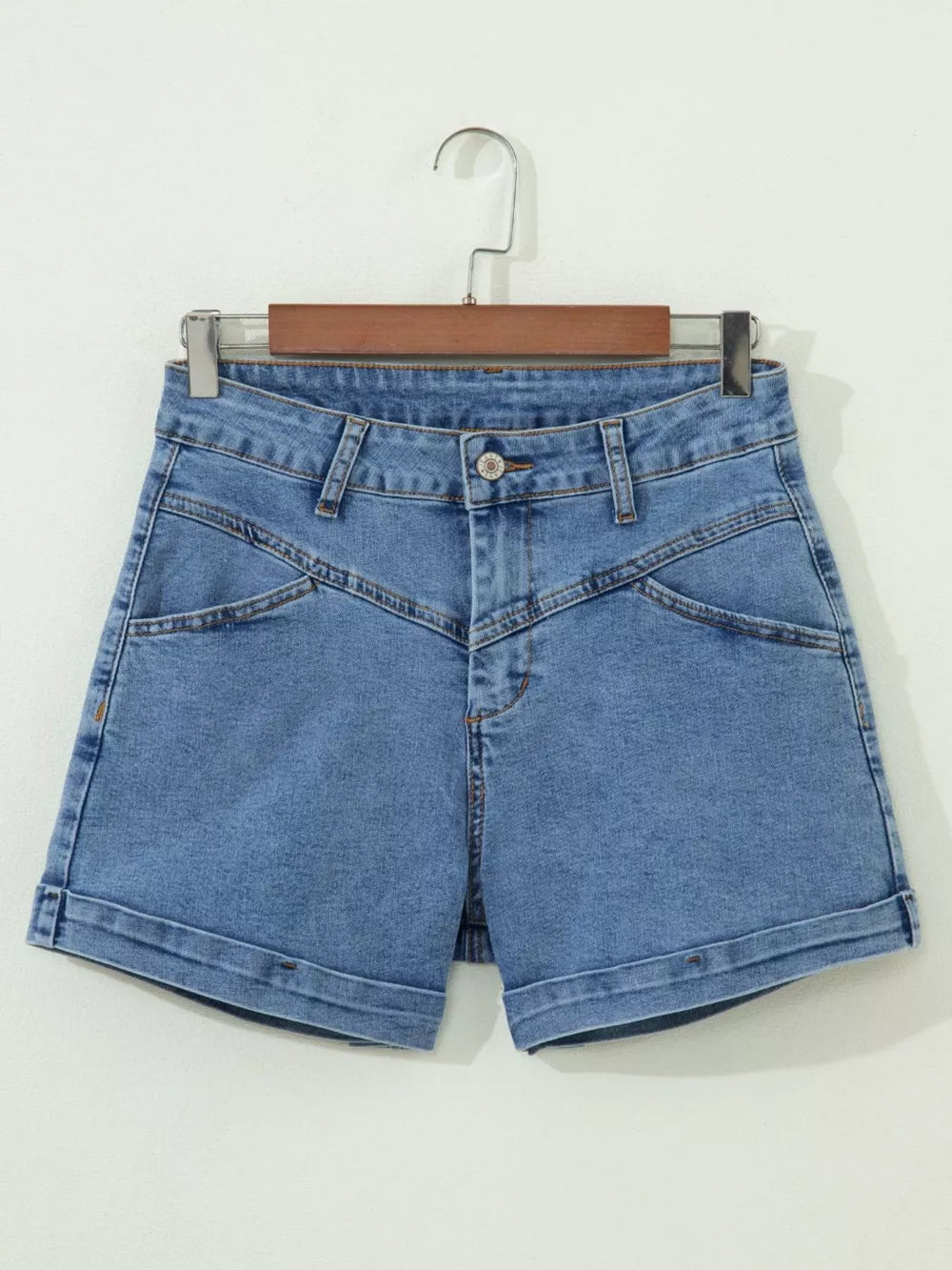 High-Waisted Denim Shorts