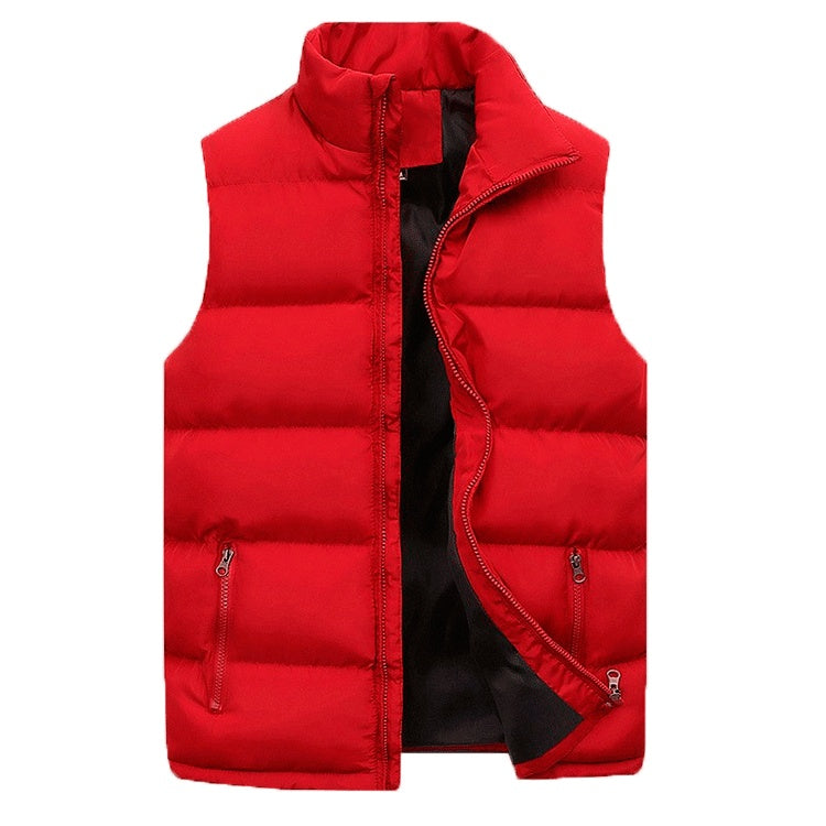 Warm Cotton Vest for Men | Casual Sleeveless Padded Puffer Coat