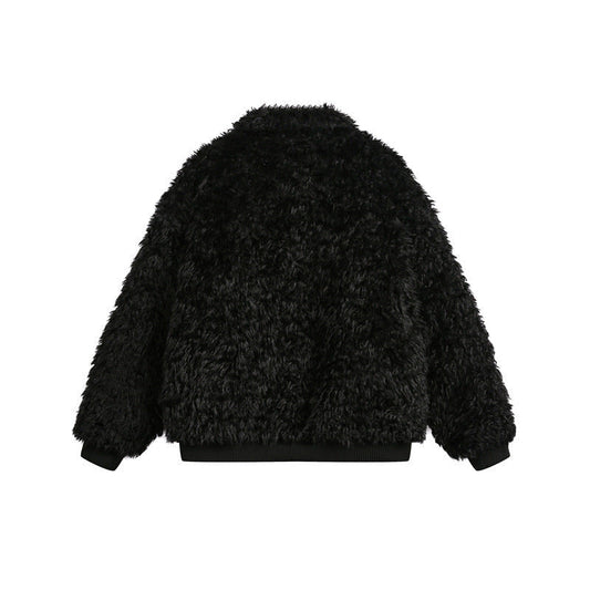 Deluxe Plush Thickened Cotton Padded Coat | Warm Lapel Jacket for Couples