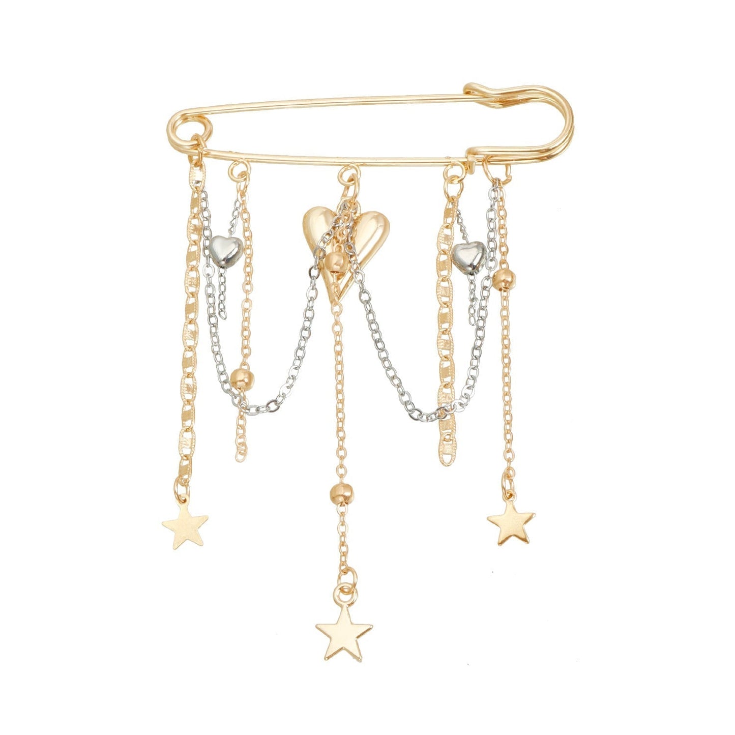 Love Moon Bear Flower Element Brooch Pin for Clothing Suit