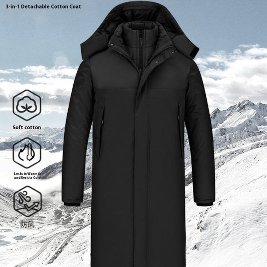 Men's Outdoor Long Shell Jacket | Thick, Warm, Windproof & Waterproof Coat