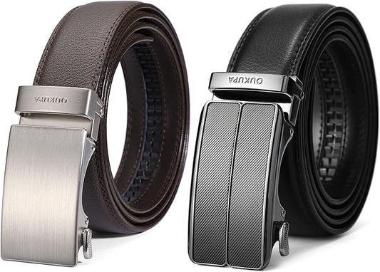 Belt Men Slide Ratchet Genuine Leather Belts For Mens