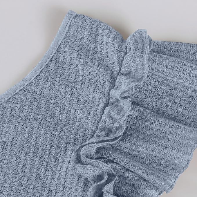 Textured Ruffled One Shoulder Top