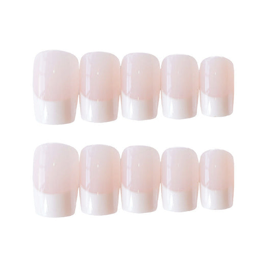 Full Set Long French Tip Press-On Nails
