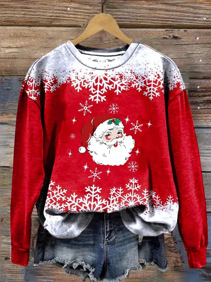 Casual Christmas Theme Crewneck Sweater