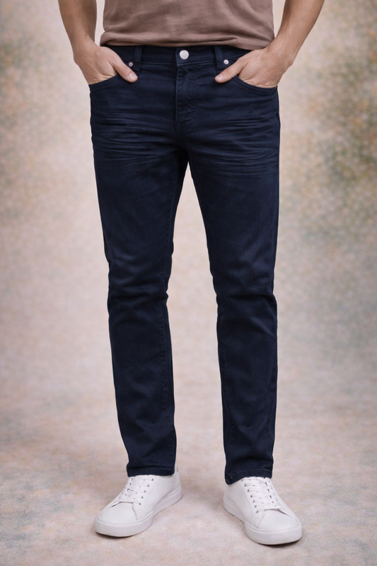 Teri's Couture Blu Rock Men's Skinny Fit 5-Pocket Dark Wash Pants