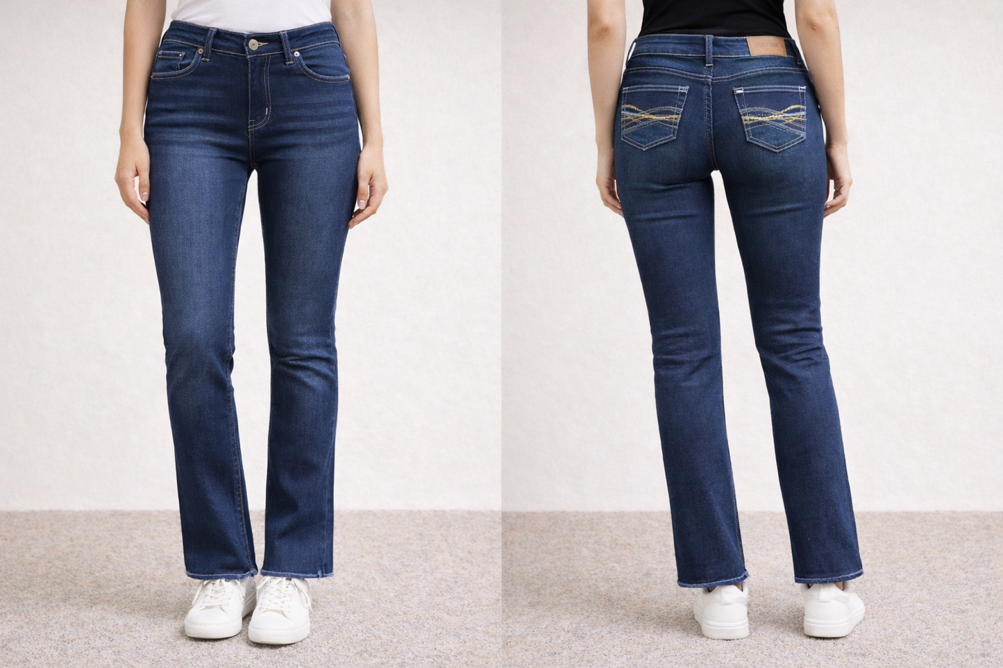 Teri's Couture Five-Pocket Dark Wash Jeans