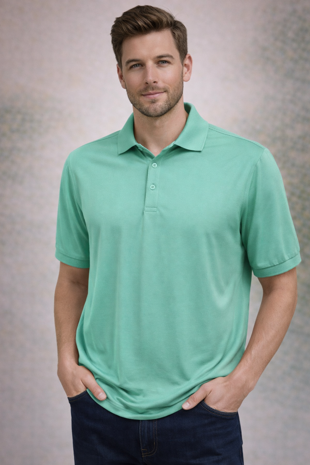Teri's Couture Vibrant Lime Green Solid Designer Polo Shirt