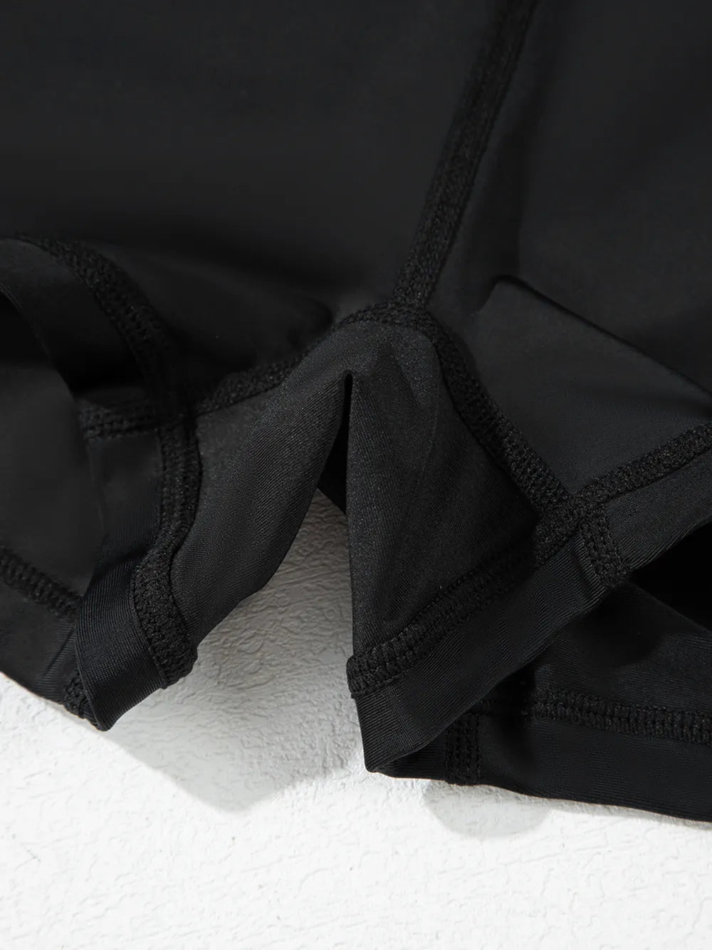 High Waisted Drawstring Swim Shorts