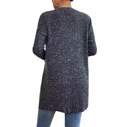 Long Sleeve Knit Sweater Coat with Pockets