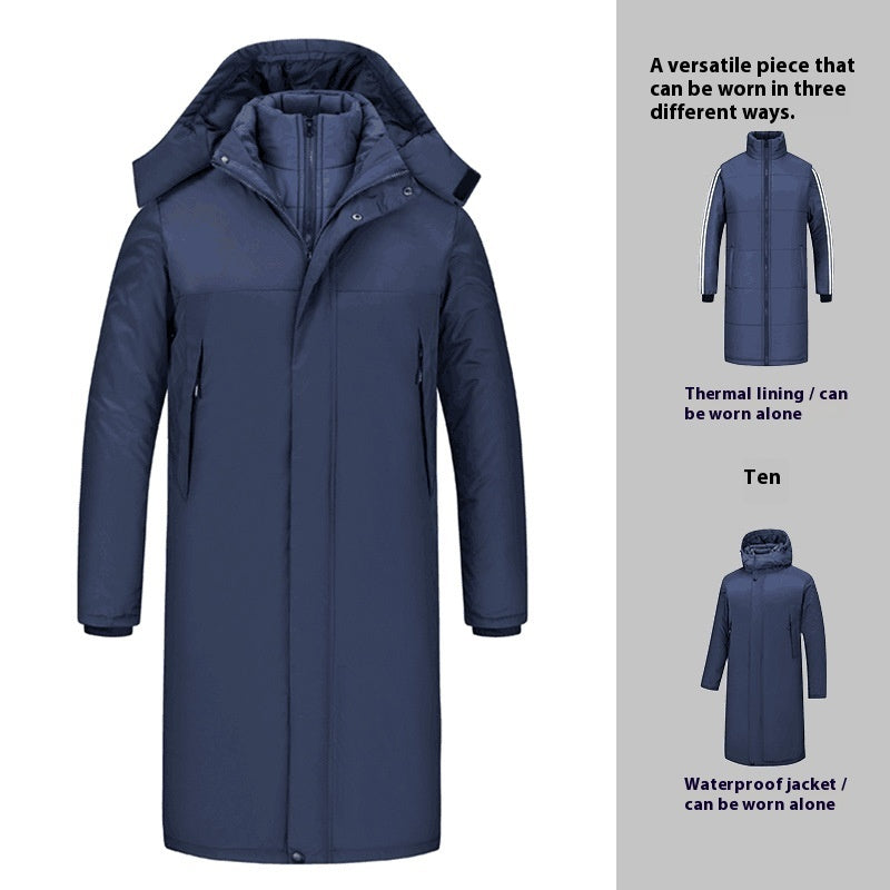Men's Outdoor Long Shell Jacket | Thick, Warm, Windproof & Waterproof Coat