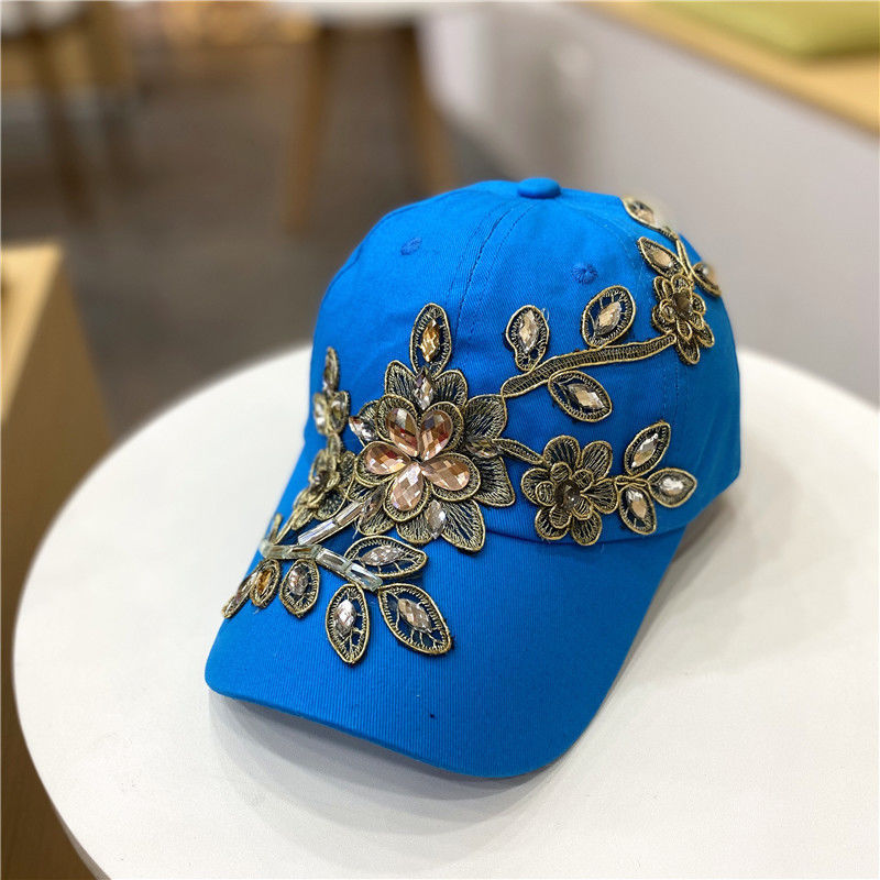 European & American Style Gold Silk Flower Cowboy Hat