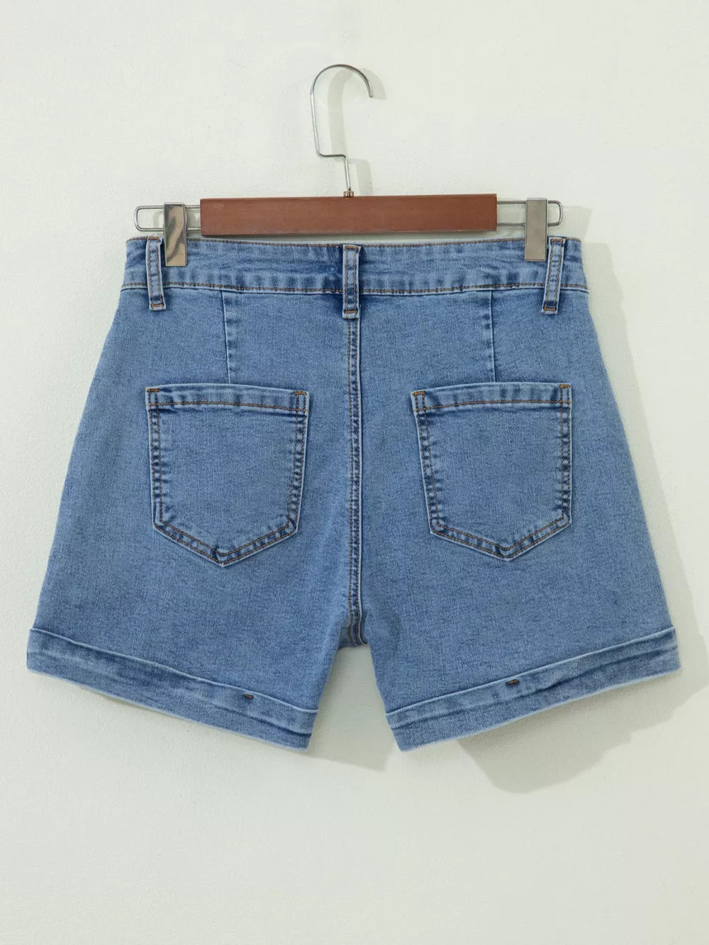 High-Waisted Denim Shorts
