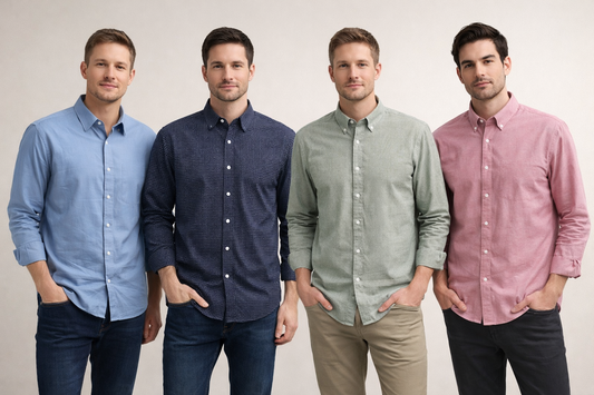 Teri's Couture Men's Tailored Button-Down Dress Shirt